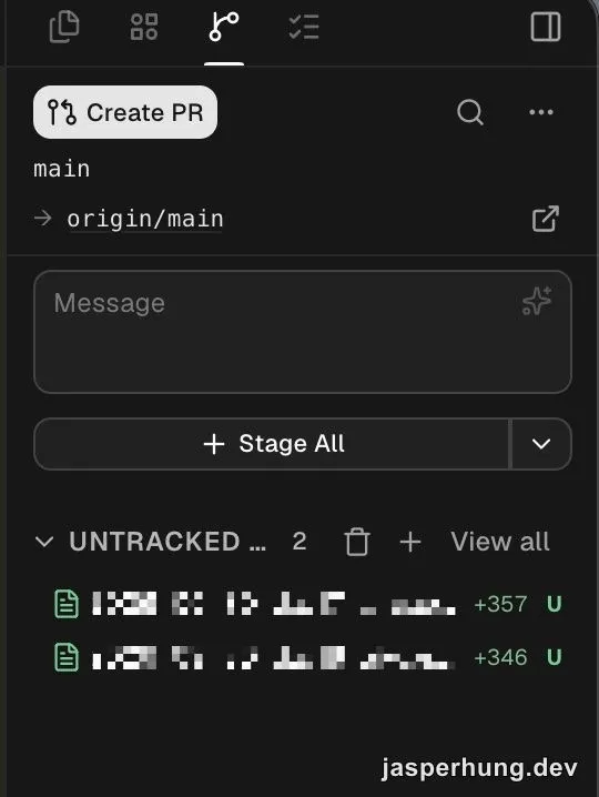 Orca Source Control sidebar